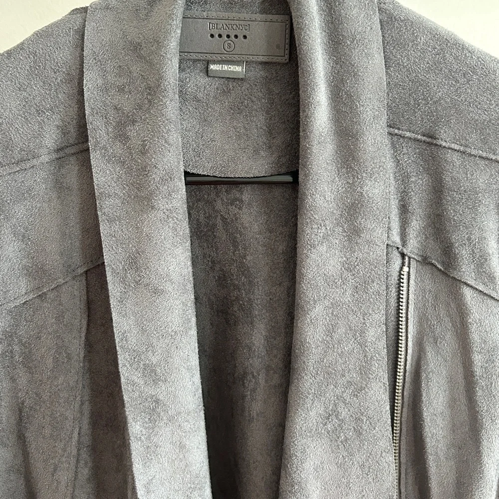 • BLANKNYC • Drape Front Faux Suede Jacket